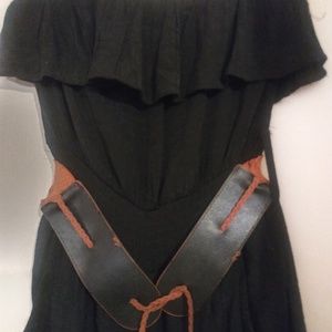 Pant romper with belt